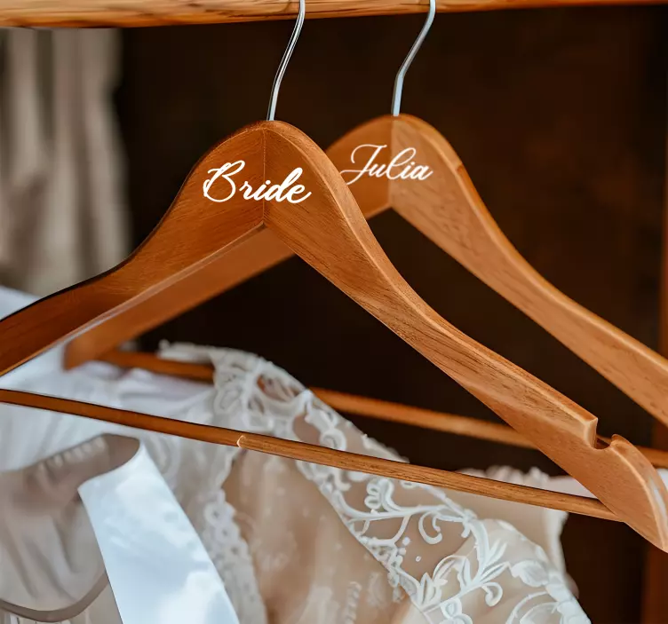 个性贴纸 婚礼衣架 - TenStickers