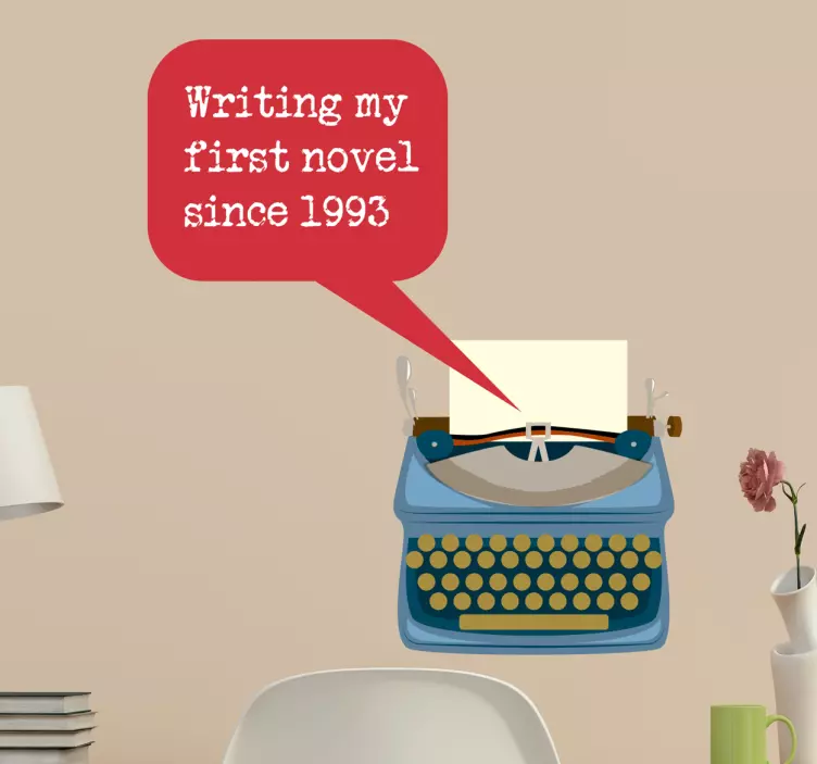 个性化打字机墙贴 - TenStickers