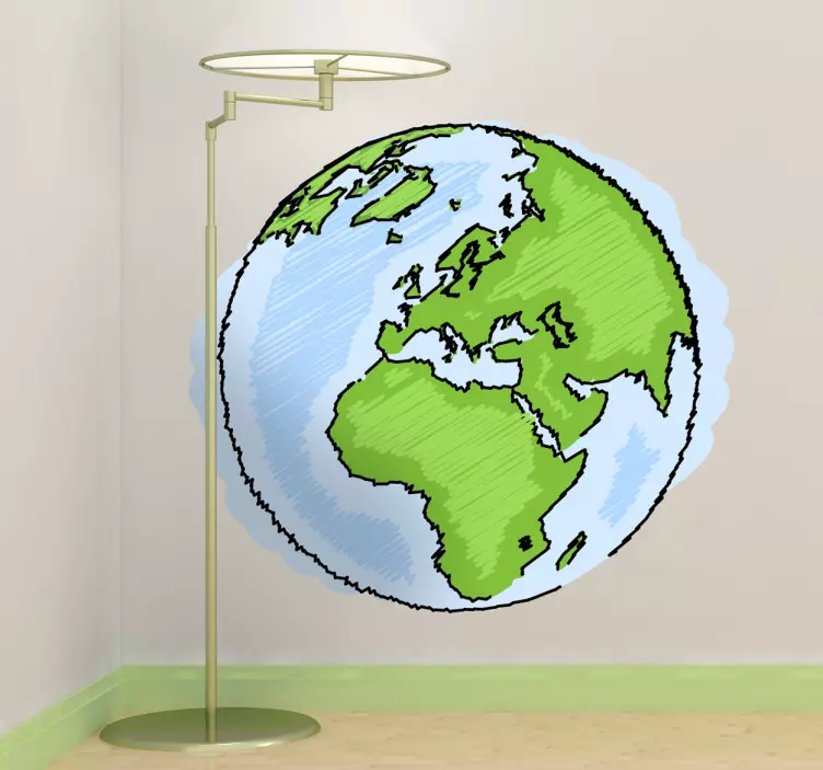 行星地球孩子贴图 - TenStickers