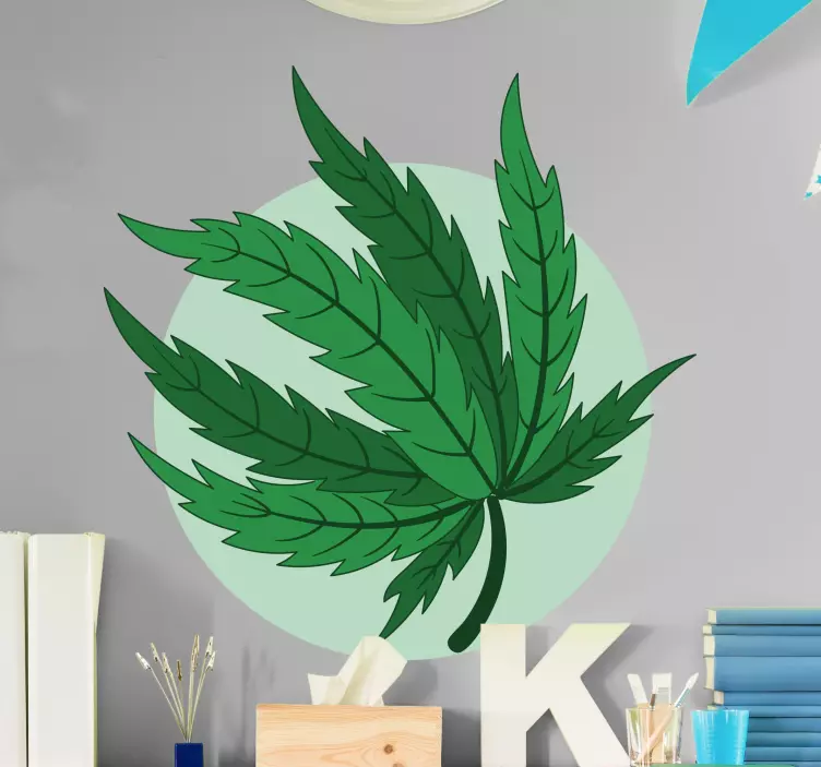 动物贴画绿色植物插图 - TenStickers