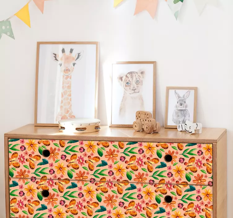 植物花卉昆虫家具贴纸 - TenStickers