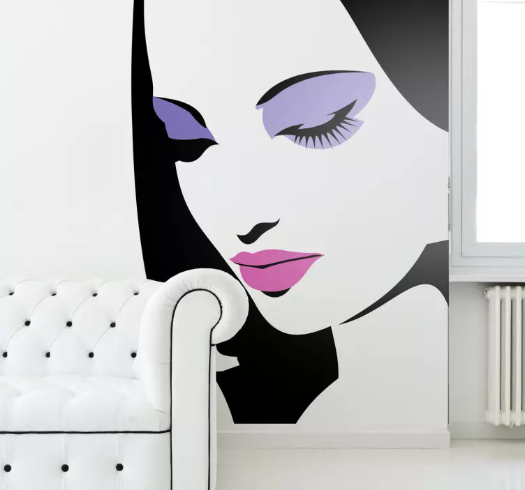 化妆肖像贴纸 - TenStickers