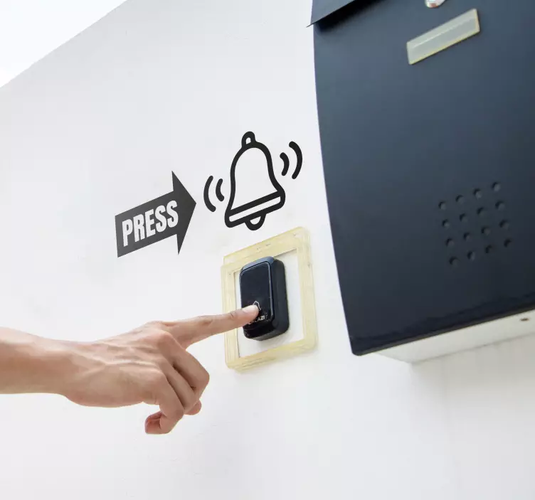 标志贴纸 按门铃 - TenStickers