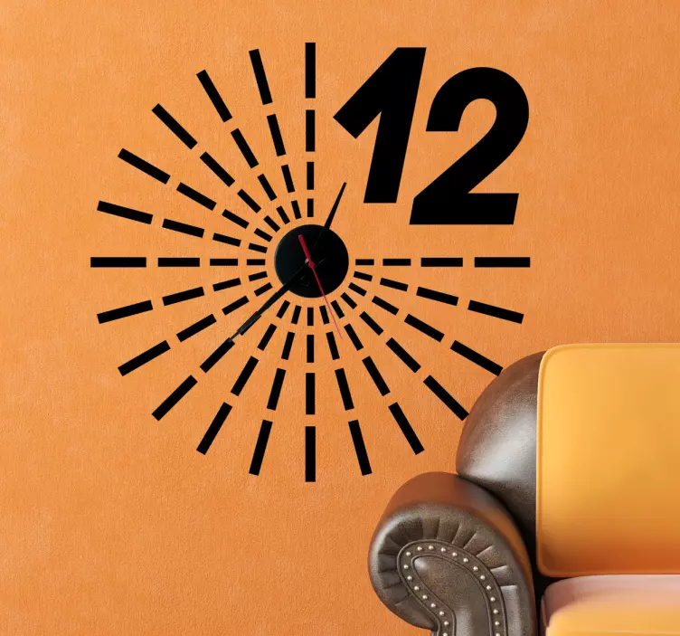 渐进式时钟墙贴花 - TenStickers