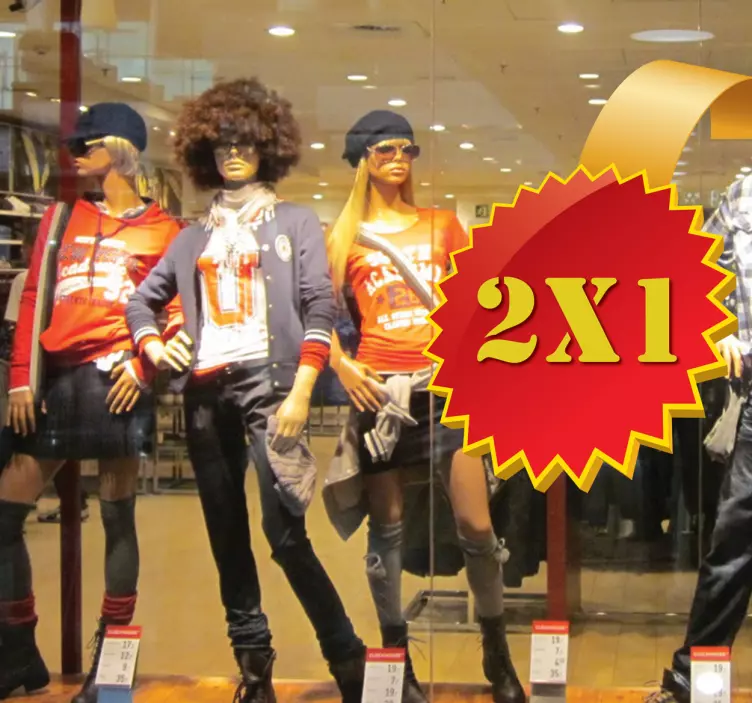 促销2x1促销贴纸 - TenStickers