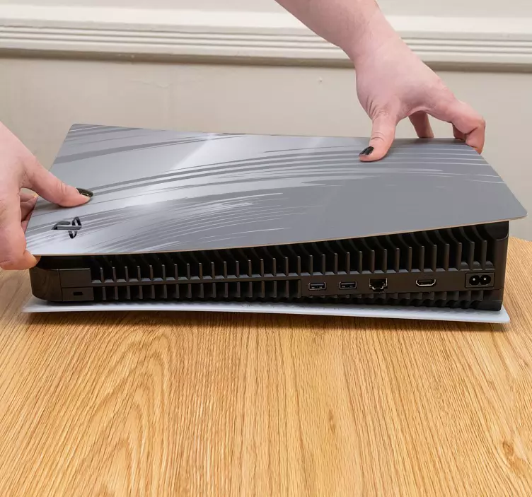 Ps5闪亮银色皮肤ps5贴纸 - TenStickers