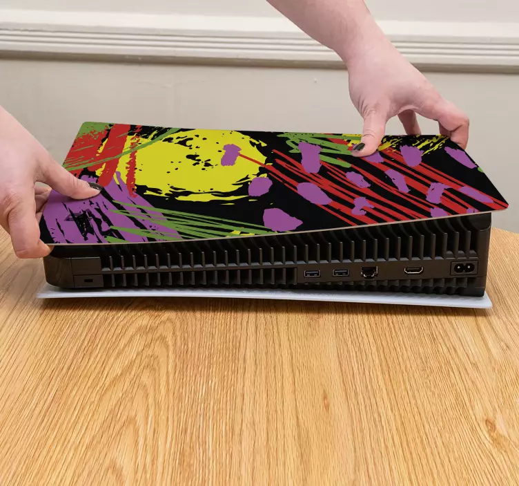 Ps5的皮肤生动抽象封面 - TenStickers