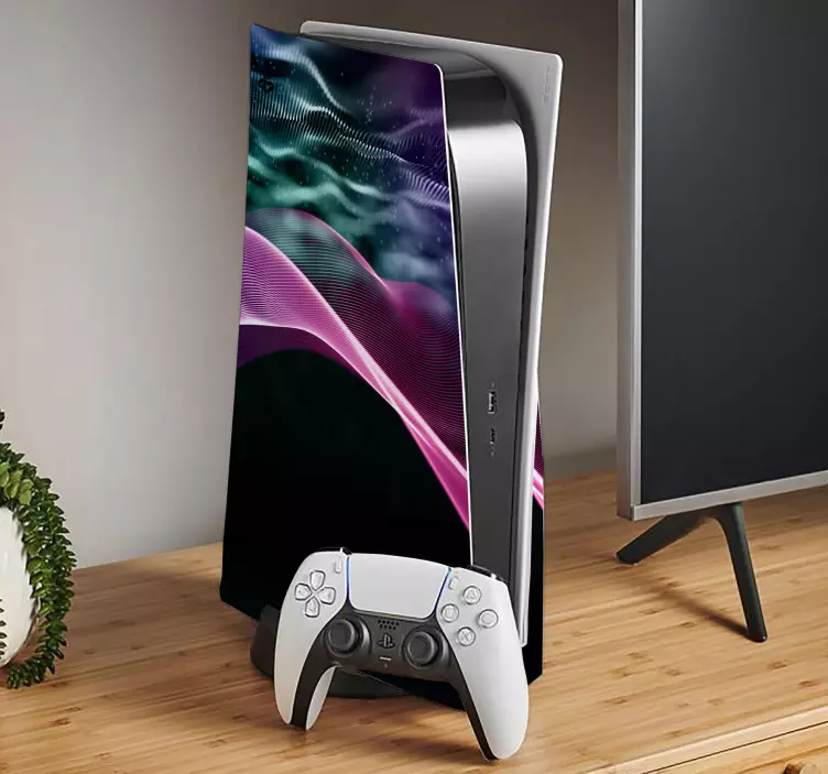 Ps5的皮肤充满活力的波浪图案 - TenStickers