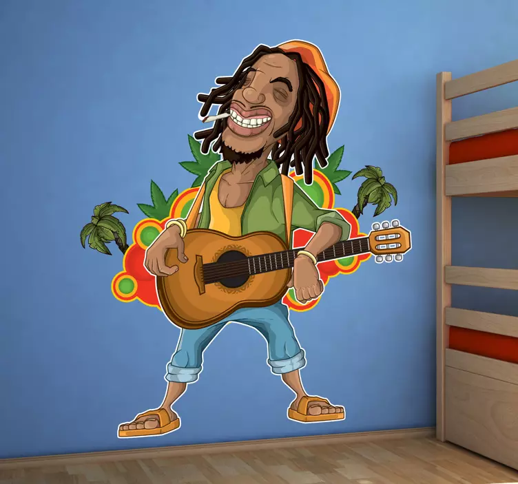 Rastafari bob marley墙贴 - TenStickers