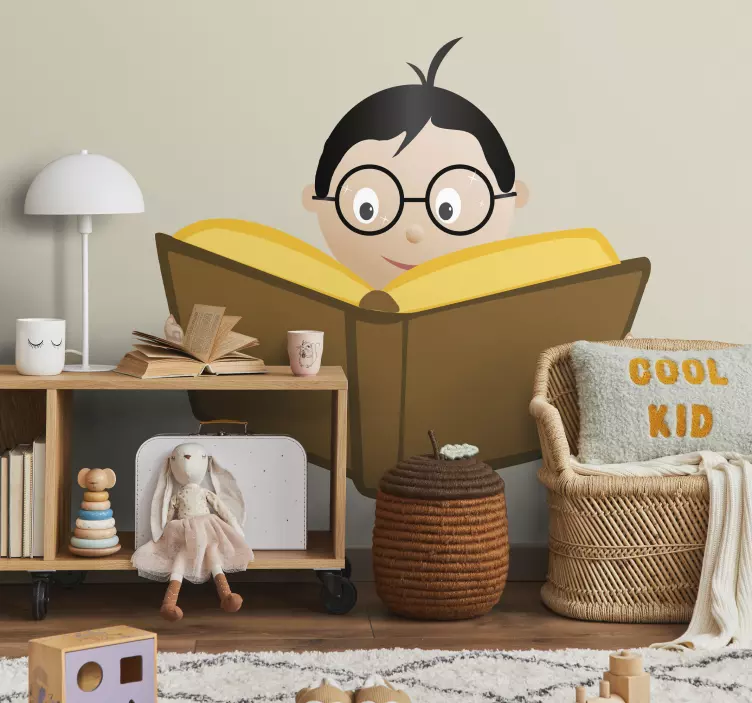 阅读男孩的孩子们贴纸 - TenStickers