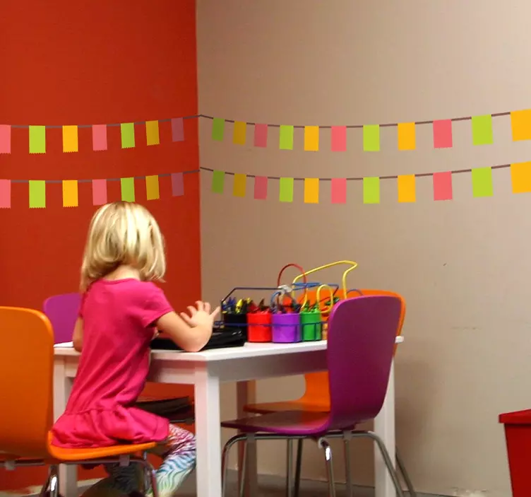 矩形彩旗贴纸 - TenStickers