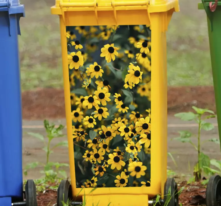 瓷砖贴纸 绚丽的花卉景象 - TenStickers