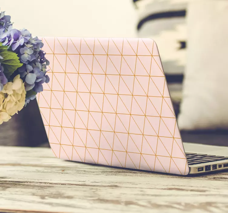 红色图案笔记本电脑贴纸 - TenStickers