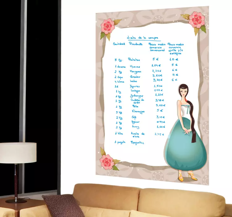 浪漫女士白板贴纸 - TenStickers