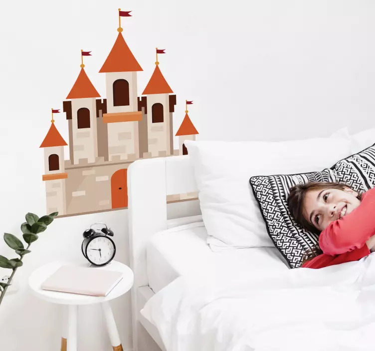 乡村城堡素描孩子贴纸 - TenStickers