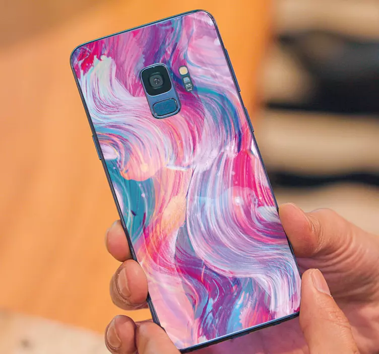 三星的贴纸紫色笔触图案 - TenStickers