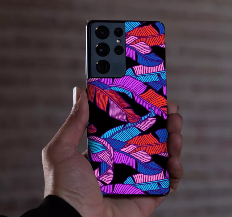 三星的贴纸，生动的叶子图案 - TenStickers