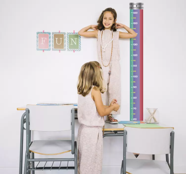 小学生身高表贴纸 - TenStickers