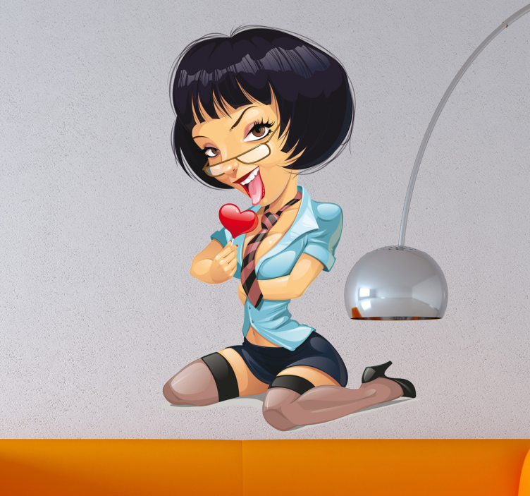 性感卡通老师贴图 - TenStickers