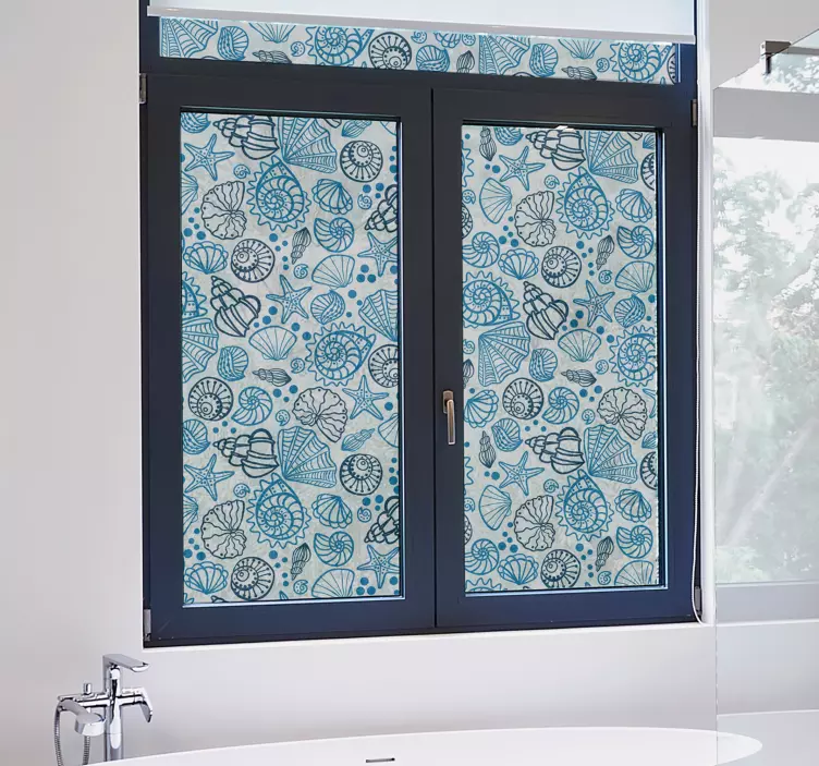 贝壳鱼窗户贴纸 - TenStickers