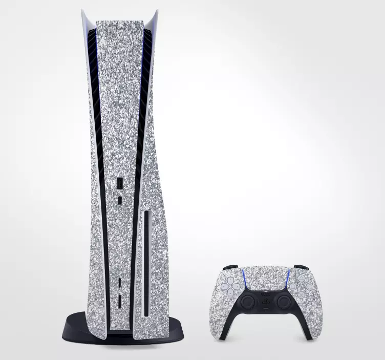 闪亮的银色皮肤ps5贴纸 - TenStickers