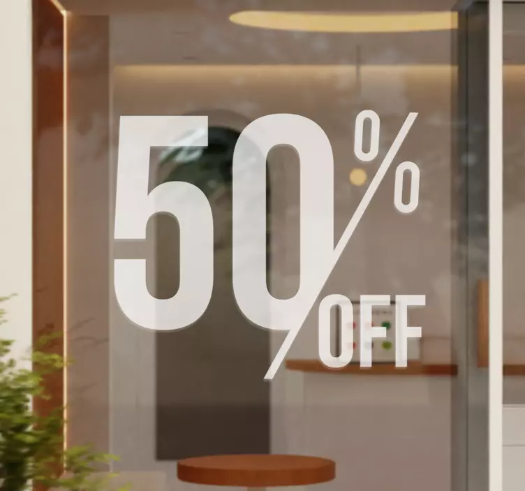 商店橱窗贴纸 折扣 - TenStickers