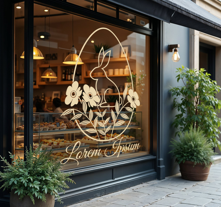 商店橱窗贴纸 复活节自定义文本 - TenStickers