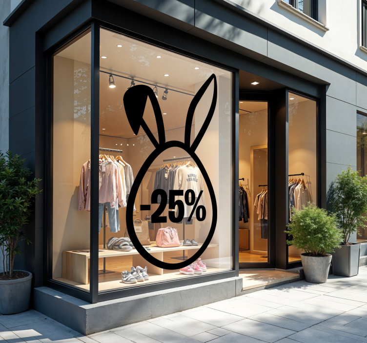 商店橱窗贴纸 复活节折扣 - TenStickers