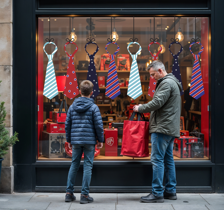商店橱窗贴纸 悬挂领带 - TenStickers