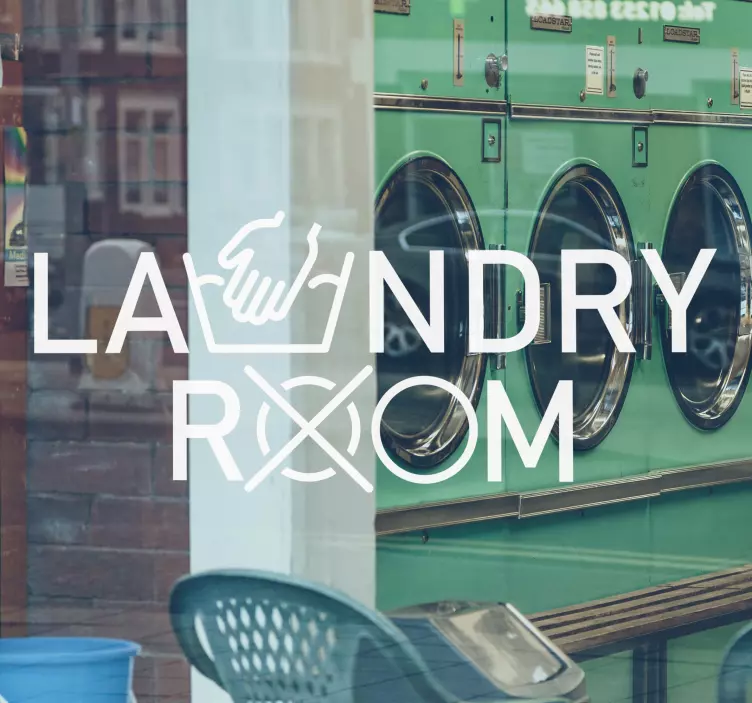 商店橱窗贴纸洗衣房标志 - TenStickers