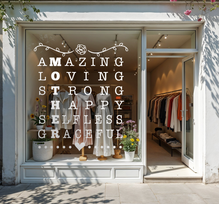 商店橱窗贴纸 母亲概念 - TenStickers