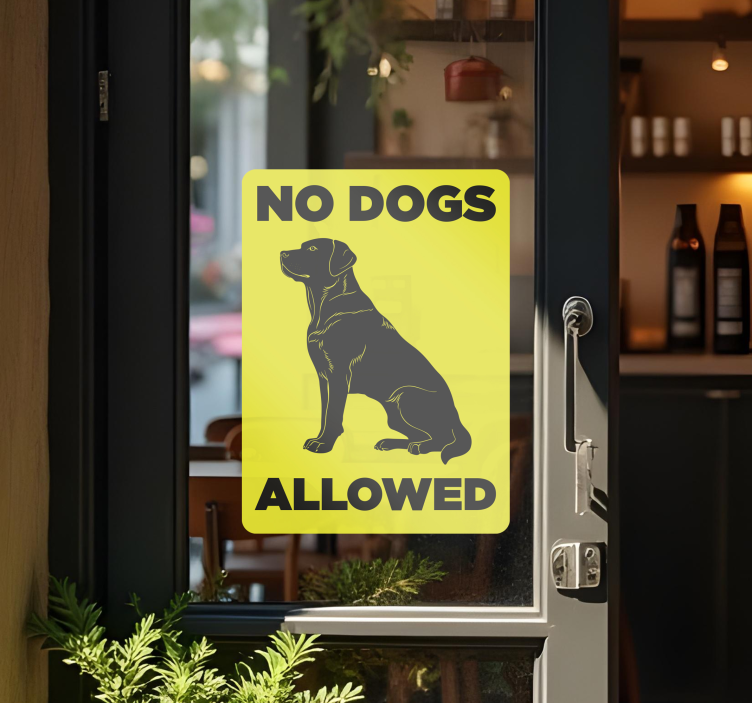 商店橱窗贴纸 no dogs allowed - TenStickers