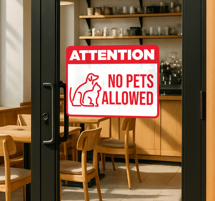 商店橱窗贴纸 no pet allowed sign - TenStickers