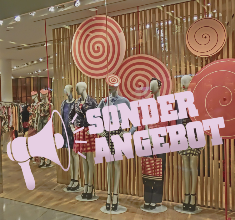 商店橱窗贴纸大喇叭促销贴纸 - TenStickers