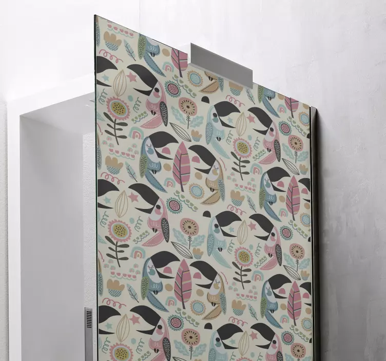 淋浴贴纸趣味鸟类图案 - TenStickers