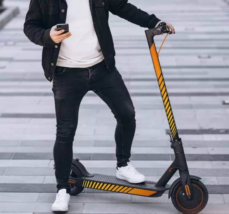 滑板贴纸 滑板带橙色 - TenStickers