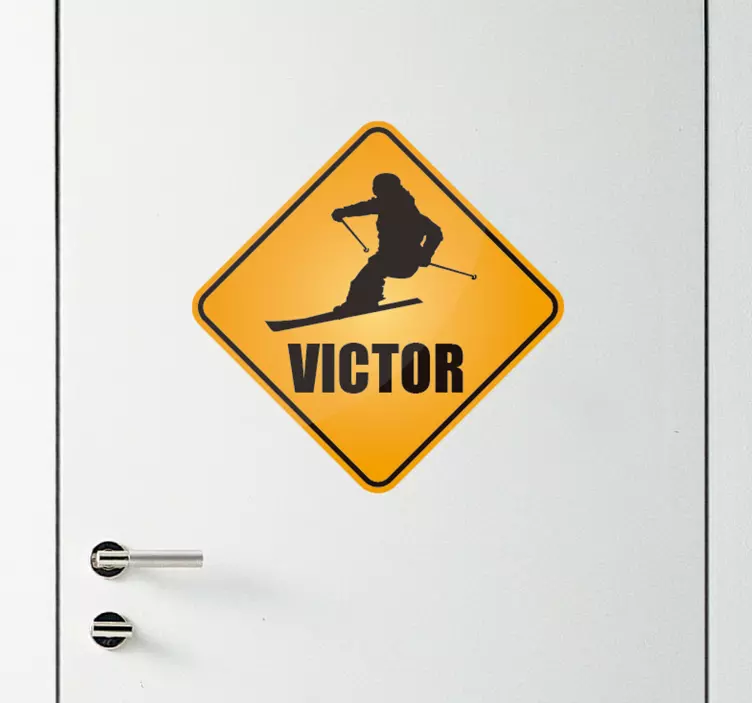 可定制名称的滑雪贴纸 - TenStickers