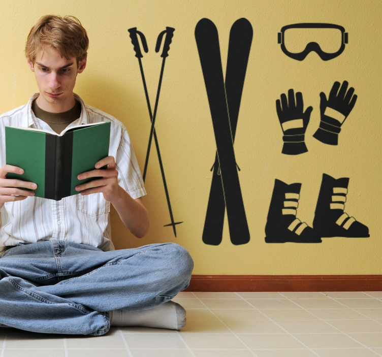 滑雪配件贴纸集 - TenStickers