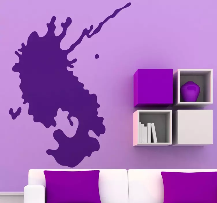 飞溅的油漆单色贴纸 - TenStickers