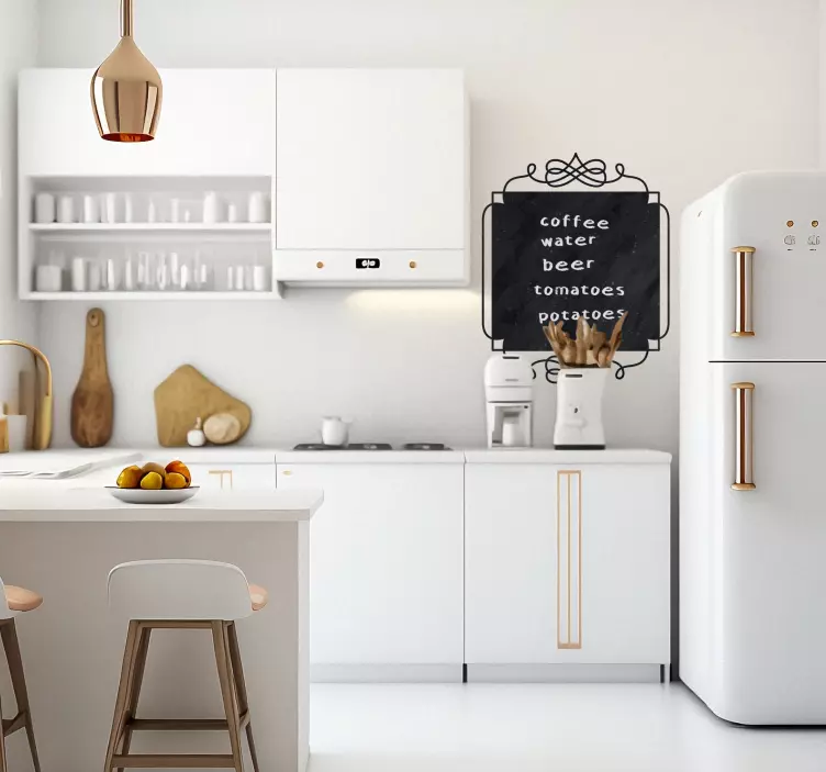 复古贴纸 方形古董黑板 - TenStickers