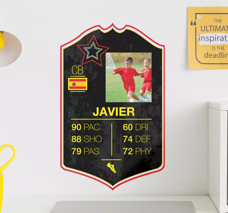 明星卡球员足球墙贴 - TenStickers