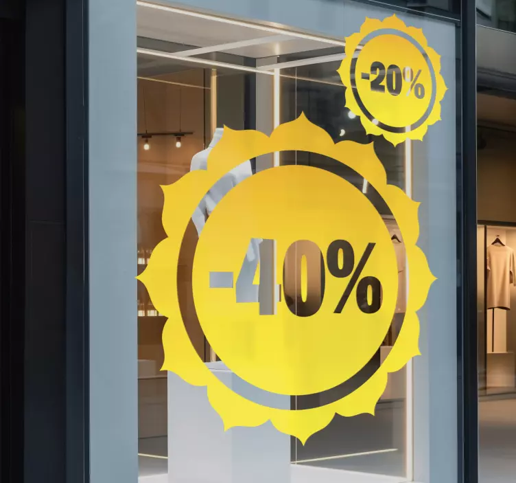 商业销售标贴 夏日阳光折扣 - TenStickers