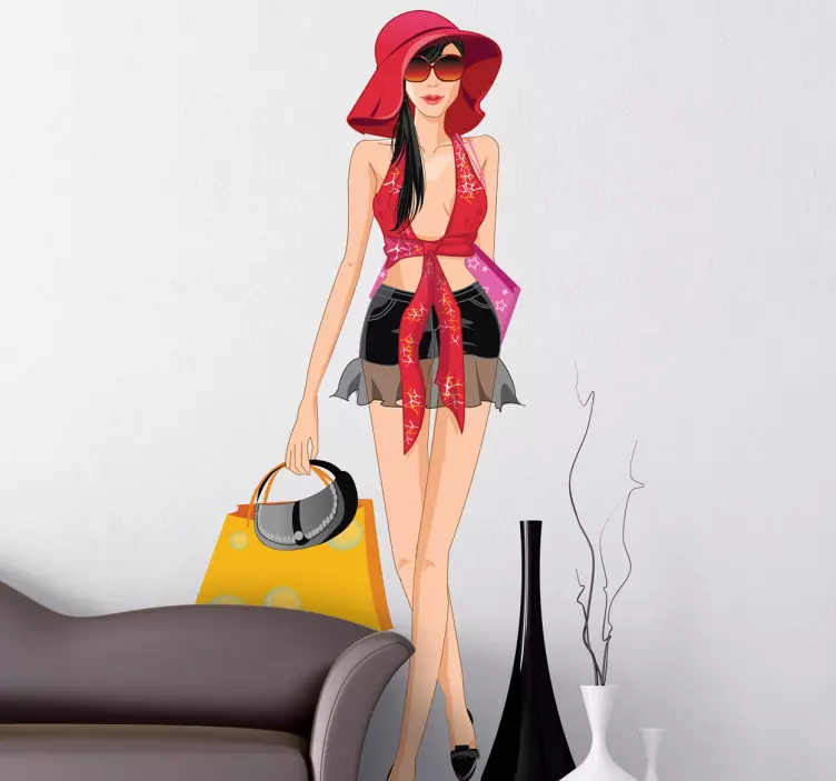 夏季女孩墙贴 - TenStickers