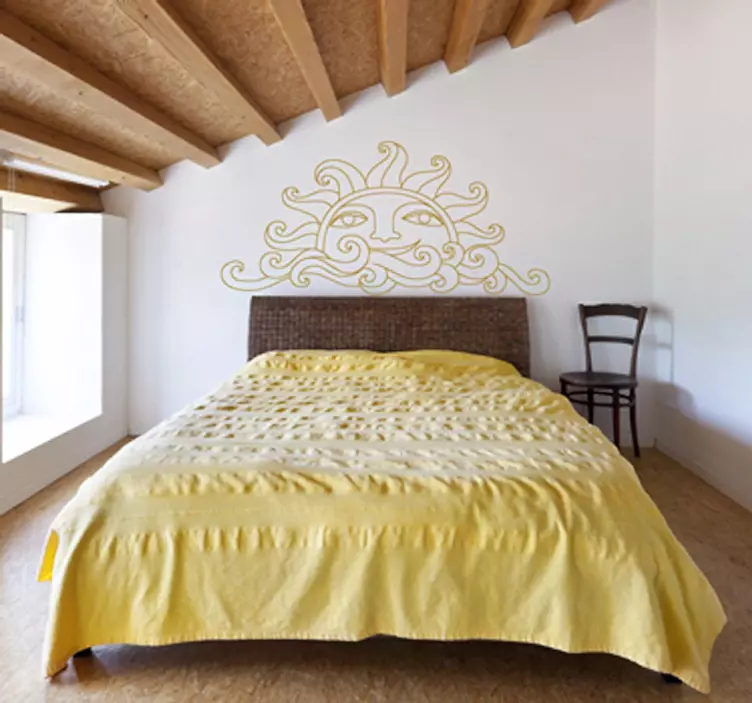 太阳与海浪墙贴 - TenStickers