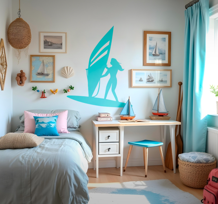 冲浪贴纸 航海女孩 - TenStickers