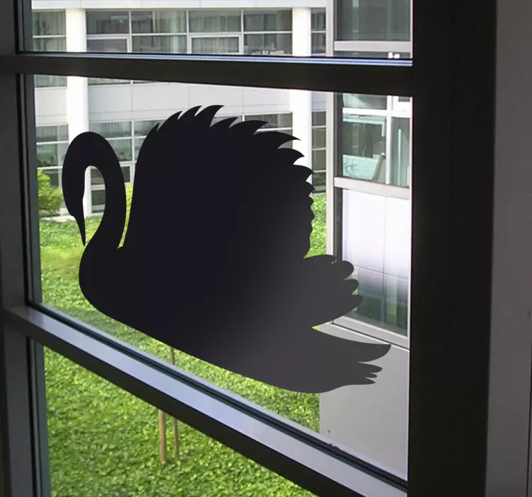 天鹅剪影贴花 - TenStickers