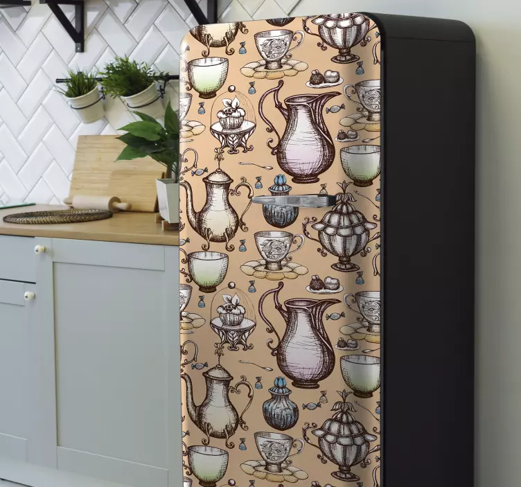 茶壶收集冰箱贴花 - TenStickers