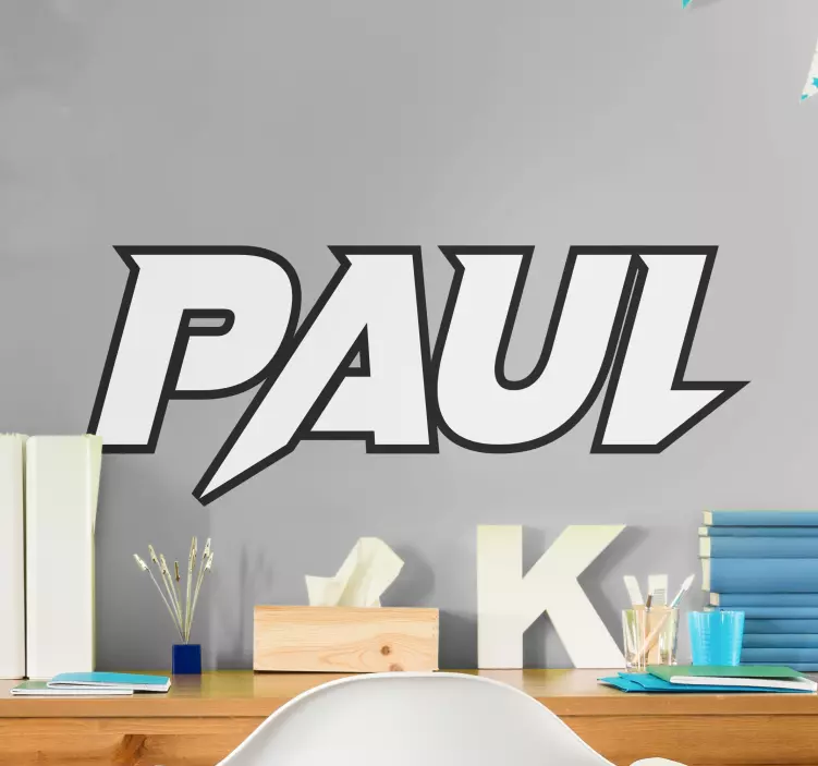 青少年卧室贴纸 个性化显眼名字 - TenStickers