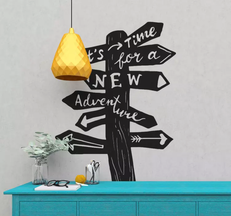 文字贴纸新冒险标志 - TenStickers