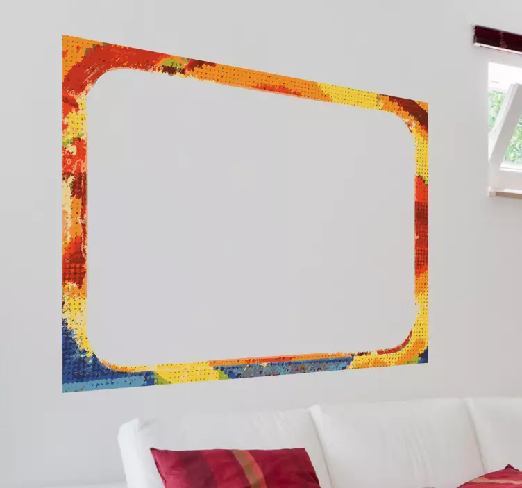 纹理的彩色的框架墙贴 - TenStickers